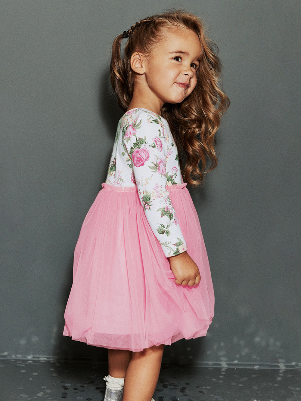 Girls Printed Fit and Flare Dress