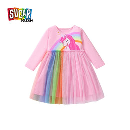 Girls Cotton Printed Fit and Flare Dress