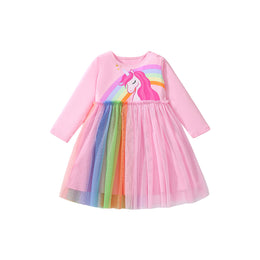 Girls Cotton Printed Fit and Flare Dress