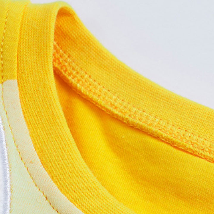 Girls Yellow & White Print Fit & Flare Maxi Dress