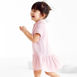 Girls Pink Layered T-shirt Dress