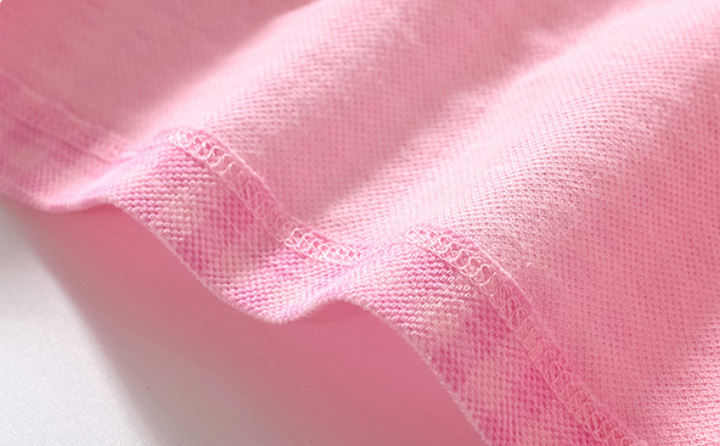Girls Pink Checked Drop-Waist Cotton Dress