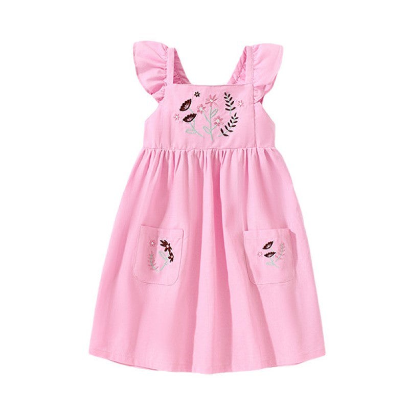 Square Neck Cap Sleeves Fit & Flare Dress