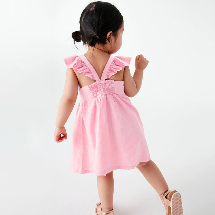 Square Neck Cap Sleeves Fit & Flare Dress