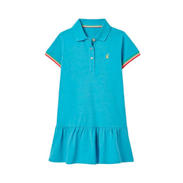 Girls Blue Cotton Layered Tshirt Midi Dress