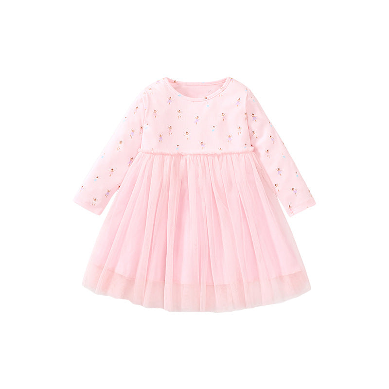 Pink Ribbed Cotton Fit and Flare Dress