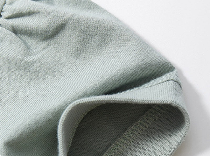 Green Layered Cotton T-shirt Dress