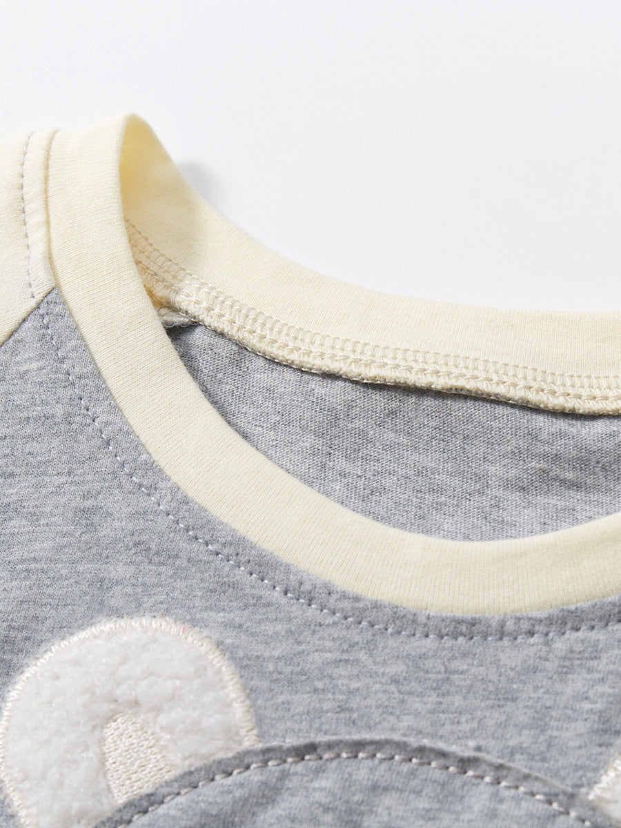 Grey Girls Cotton A-Line Dress
