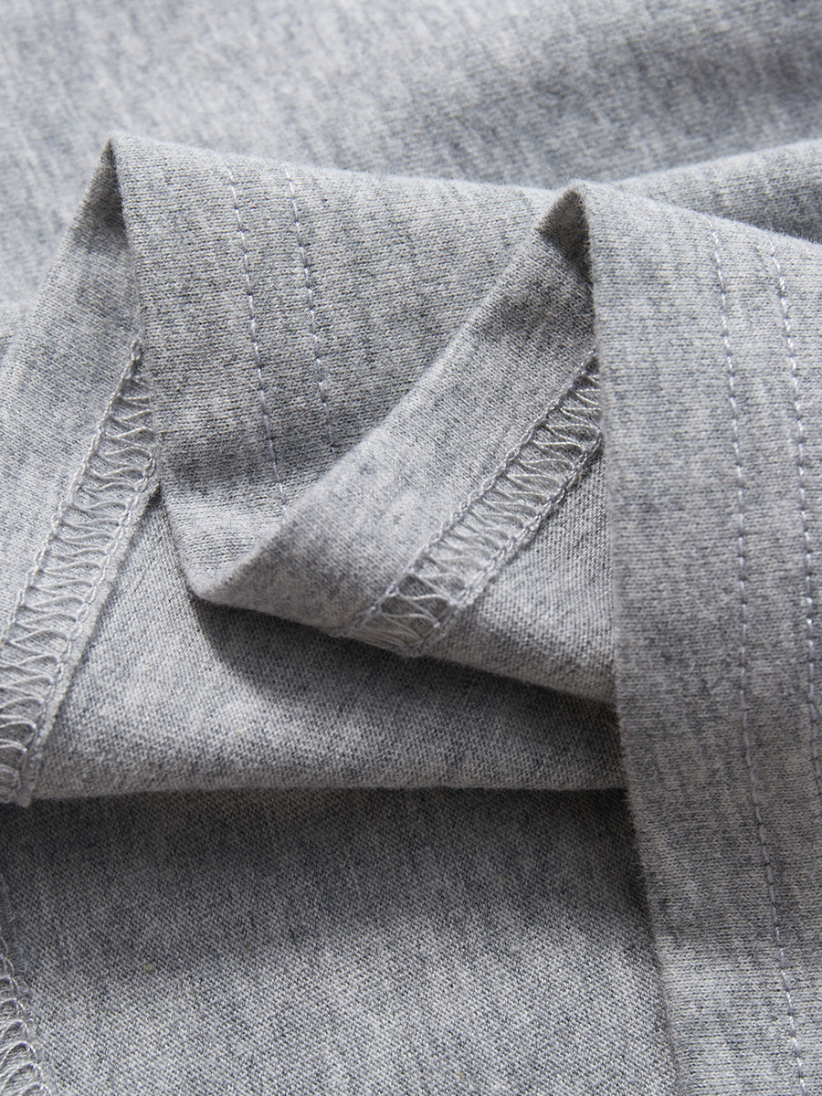 Grey Girls Cotton A-Line Dress