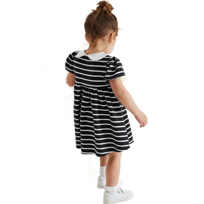 Girls Striped A-Line Dress
