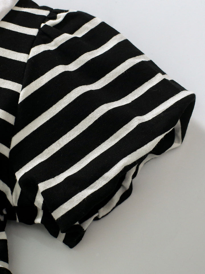 Girls Striped A-Line Dress
