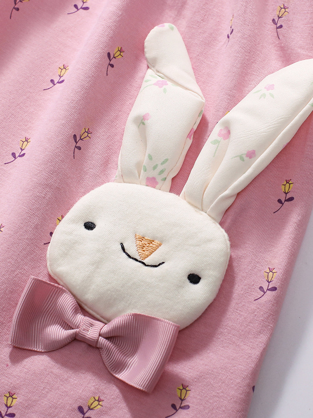 Girls Print Applique Fit and Flare Dress