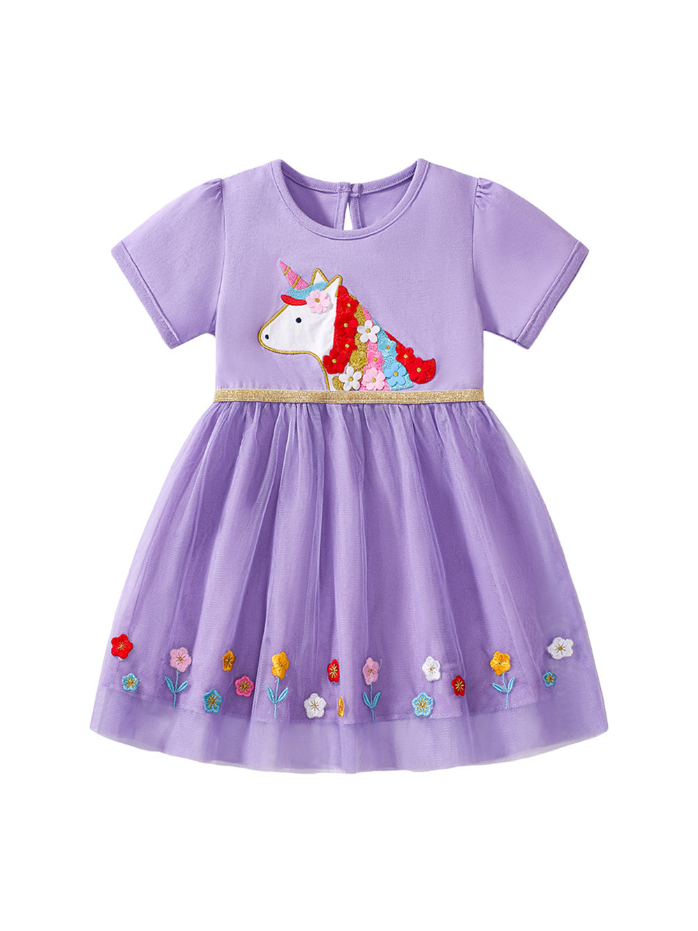 Girls Embroidered Fit & Flare Dress