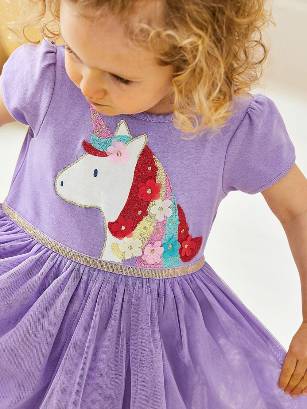 Girls Embroidered Fit & Flare Dress