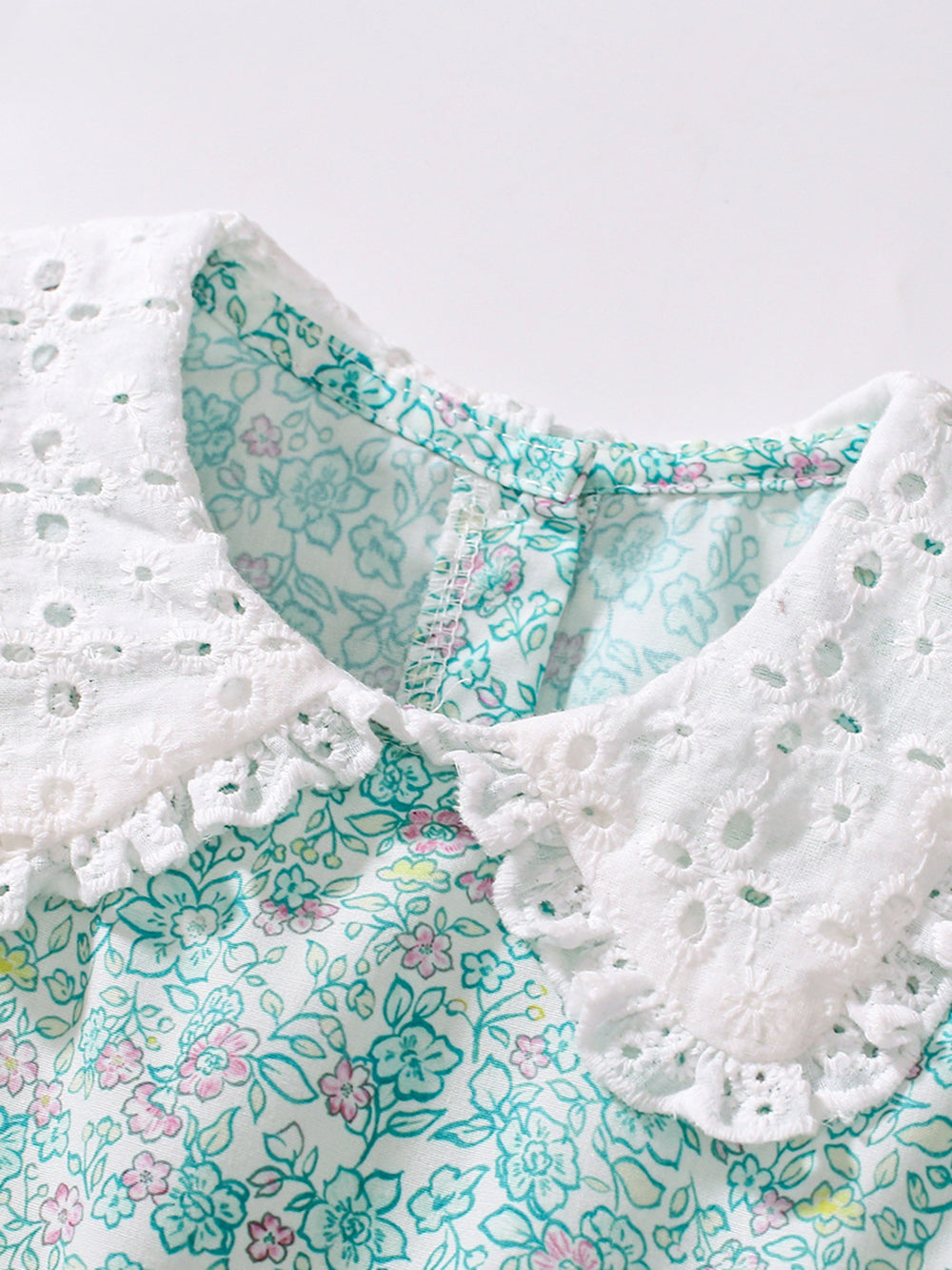 Girls Floral Printed Puff Sleeve Fit & Flare Dress