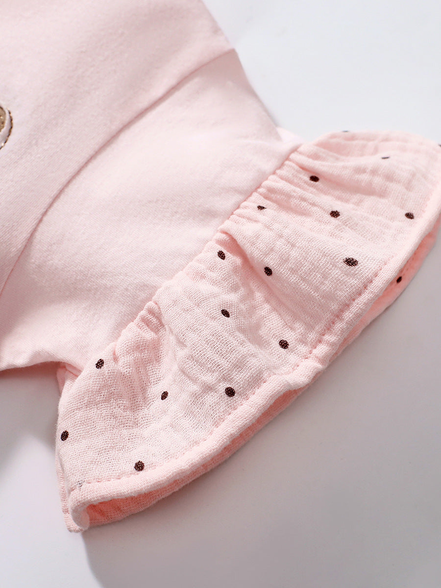 Polka Dot Colourblocked A-Line Dress