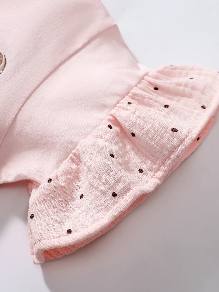 Polka Dot Colourblocked A-Line Dress