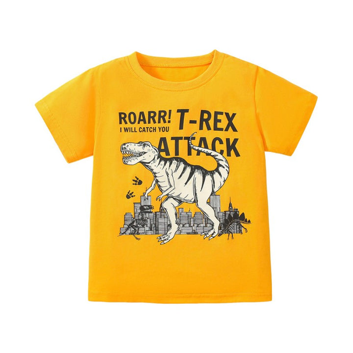 Boys Typography Printed Cotton T-shirt