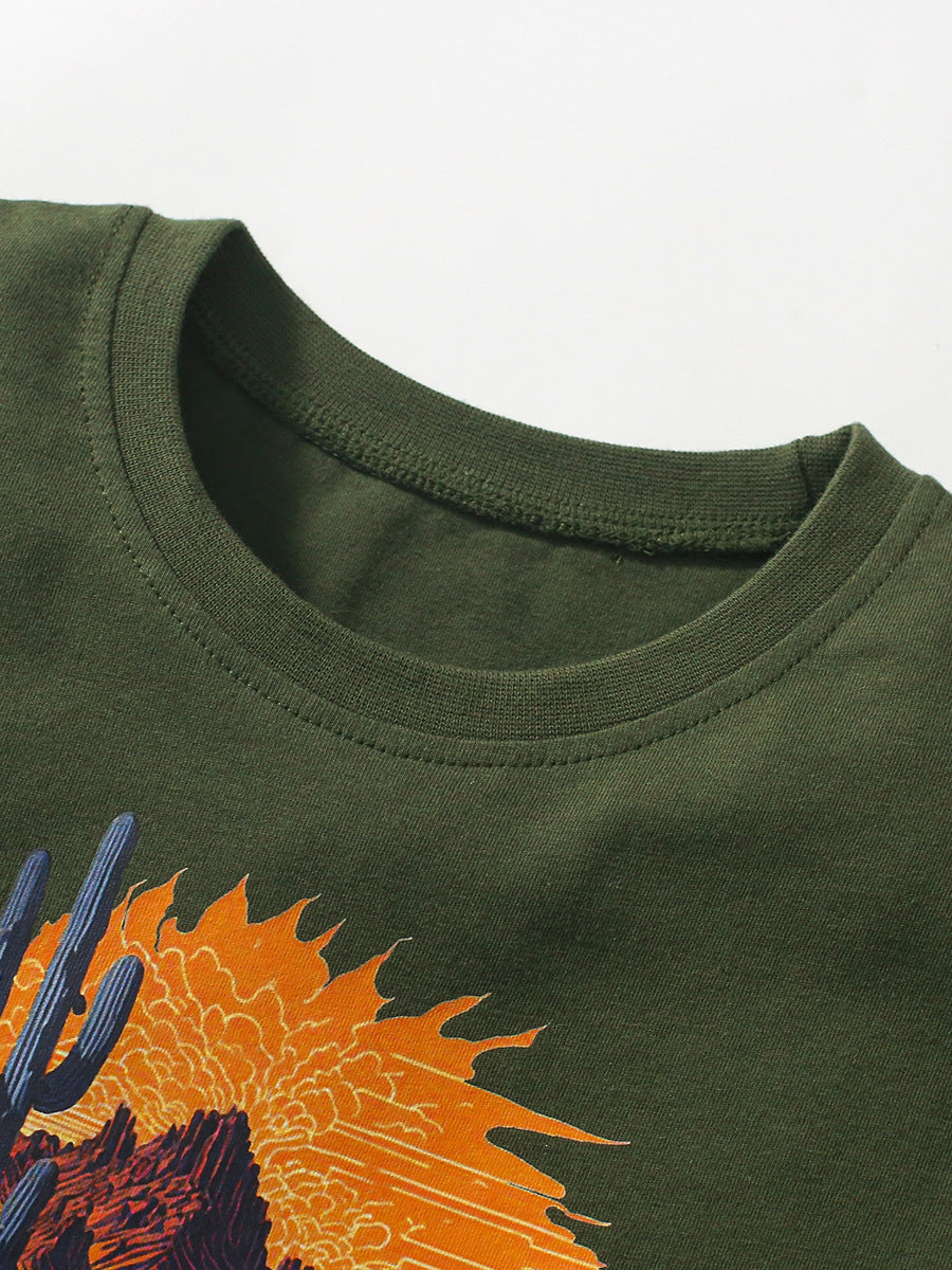 Boys Graphic Printed Cotton T-Shirt