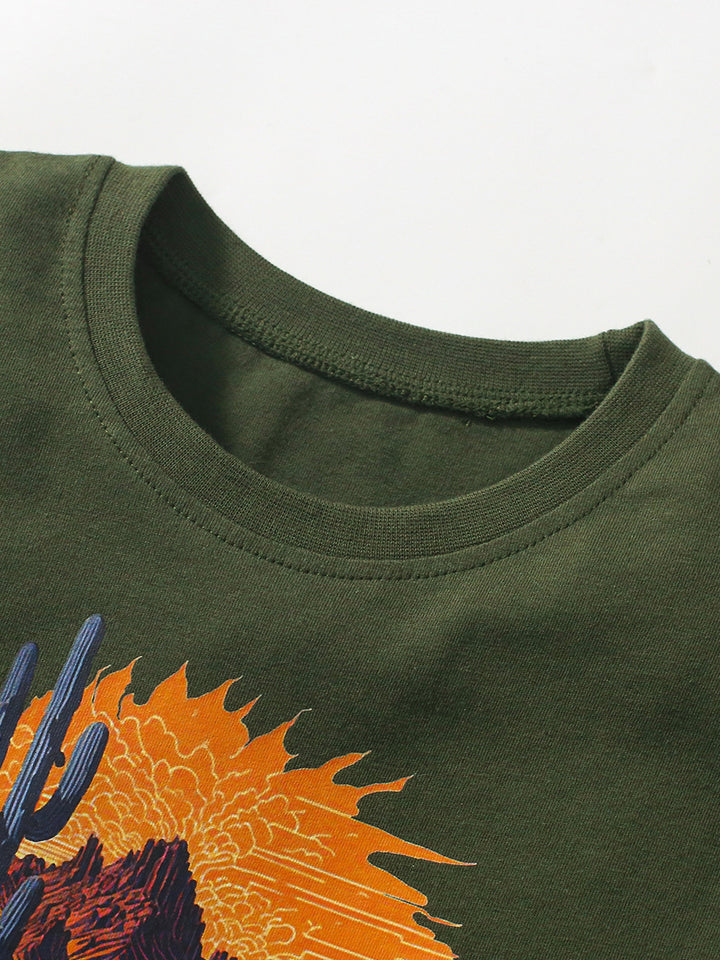 Boys Graphic Printed Cotton T-Shirt
