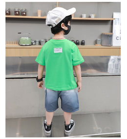Boys Printed T-shirt With Shorts