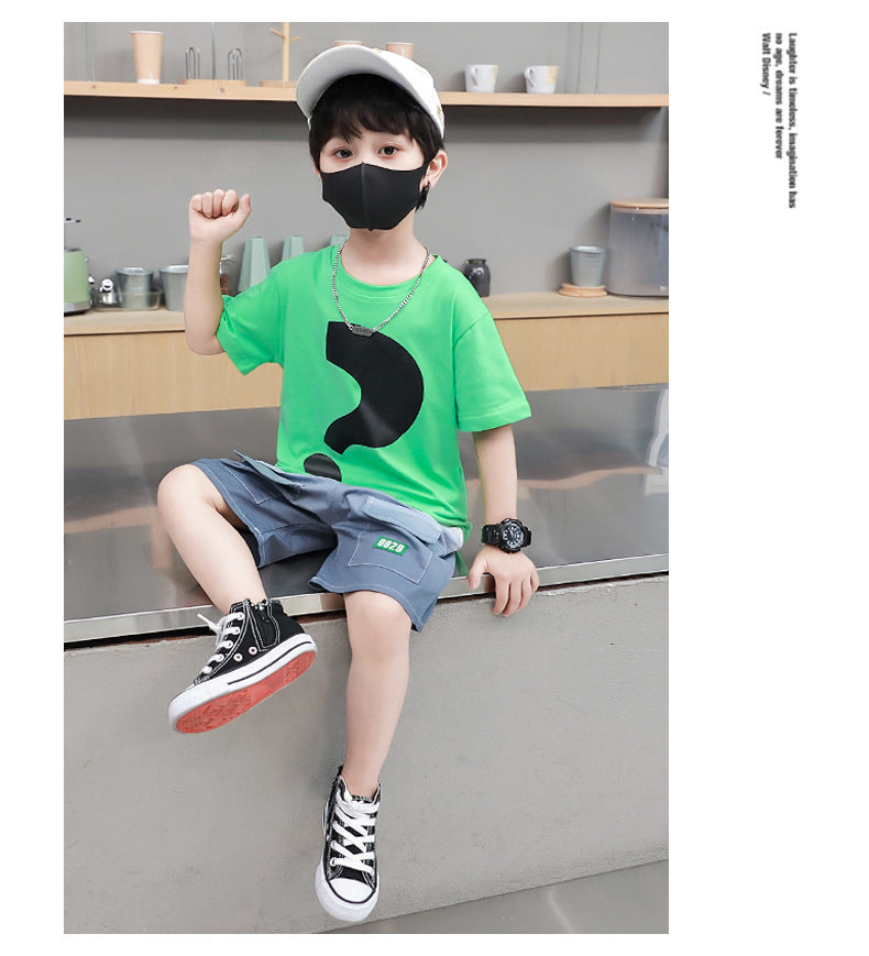 Boys Printed T-shirt With Shorts