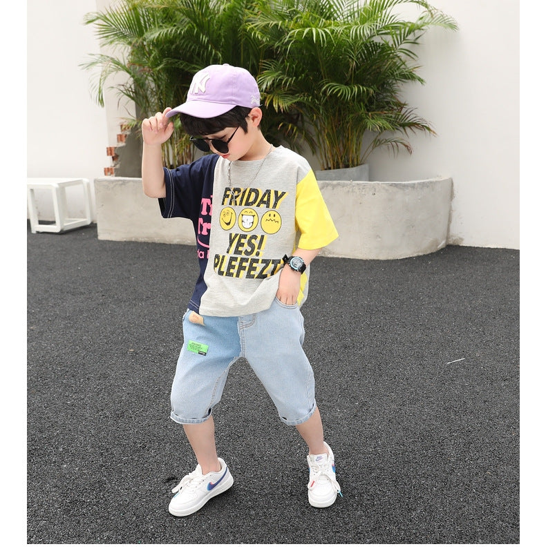 Boys Printed T-shirt With Short