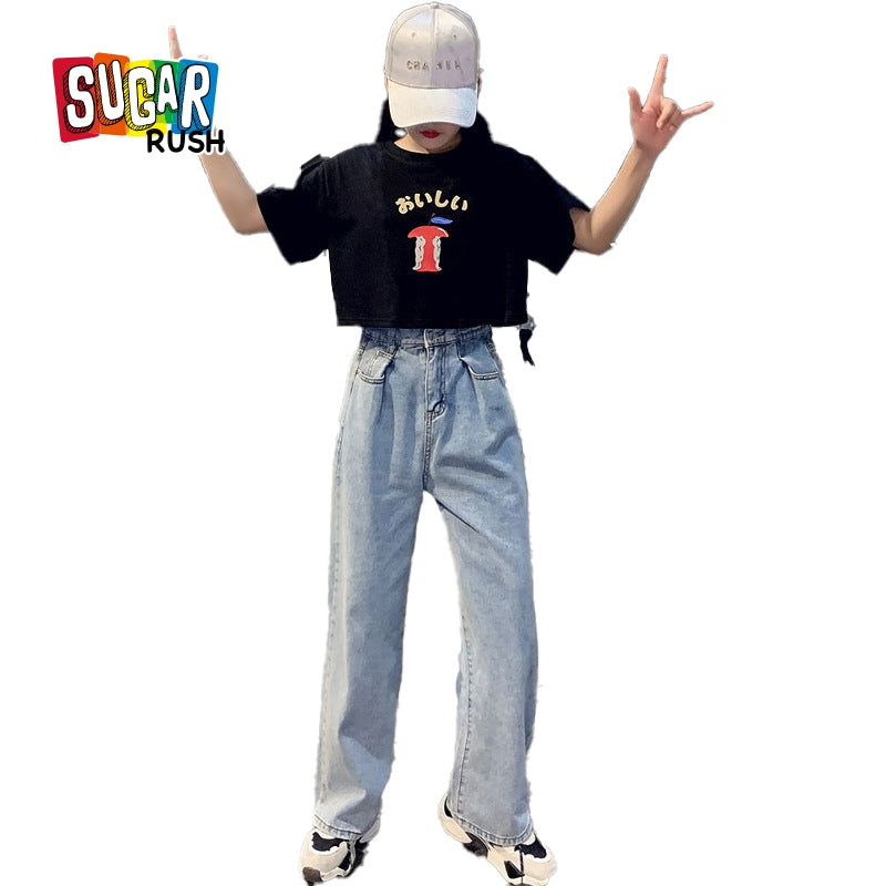 Girls Printed T-shirt With Trouser