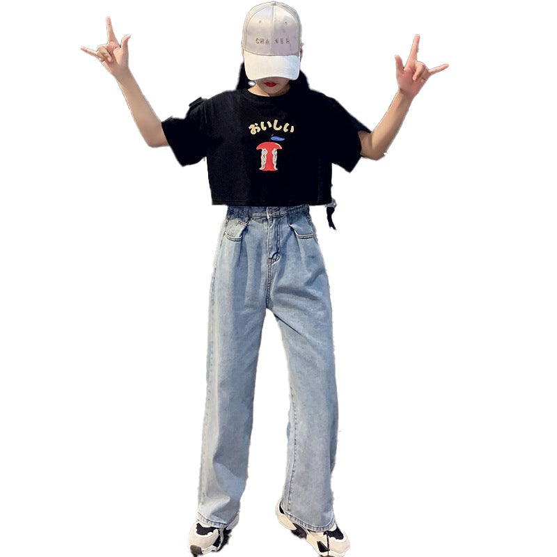 Girls Printed T-shirt With Trouser
