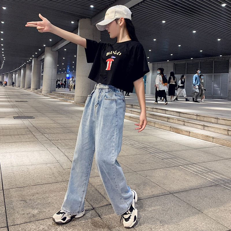 Girls Printed T-shirt With Trouser