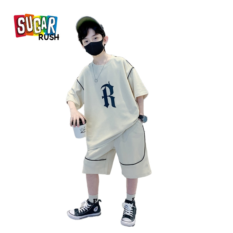 Boys Printed T-shirt with Shorts