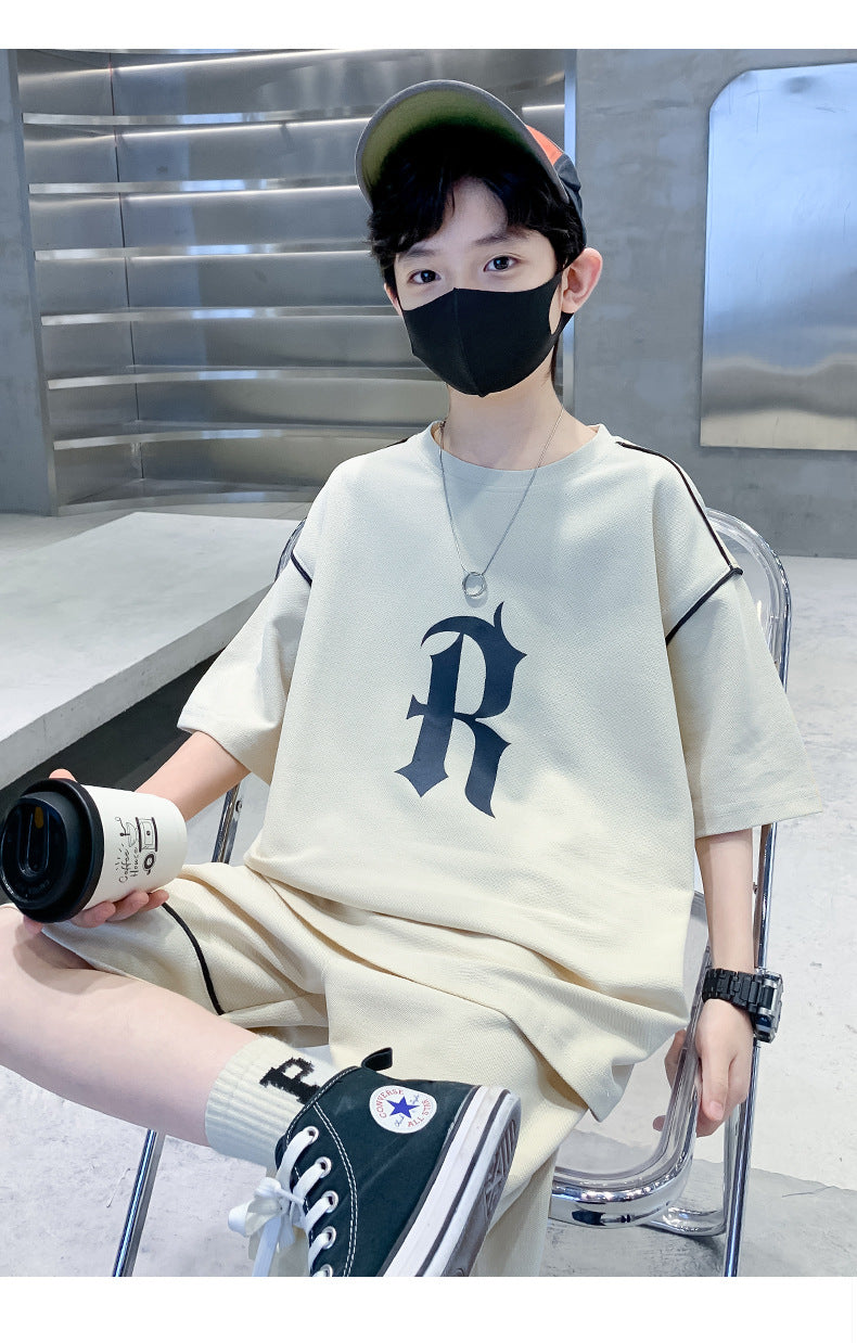 Boys Printed T-shirt with Shorts