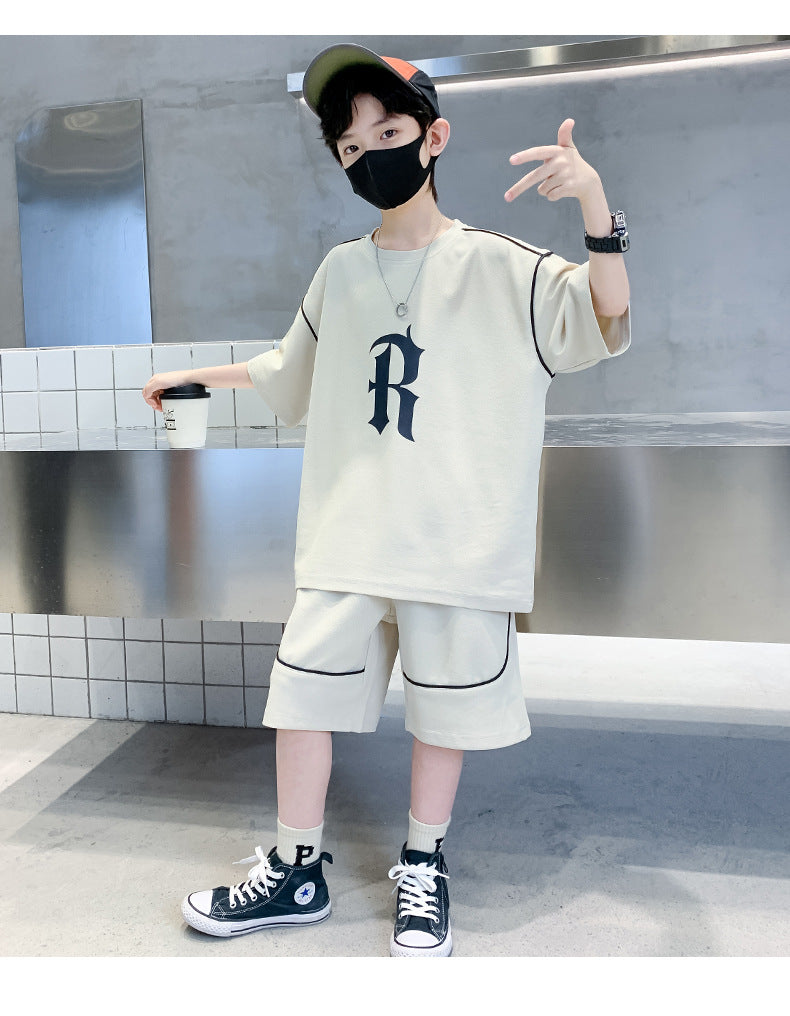 Boys Printed T-shirt with Shorts