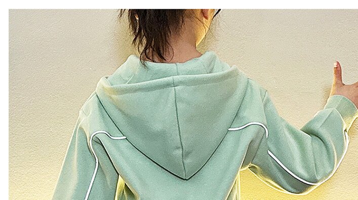 Girls Long Sleeves Hooded T-shirt With Trousers