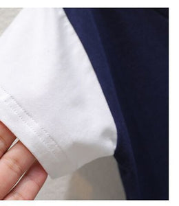 Boys Shirt Collar Short Sleeves T-shirt With Shorts