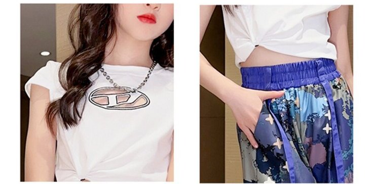 Girls Round Neck Short Sleeves Printed T-shirt with Pyjama