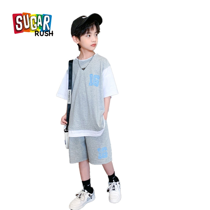 Boys Printed T-shirt With Shorts