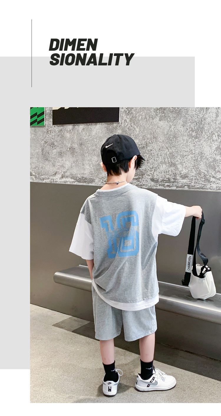 Boys Printed T-shirt With Shorts