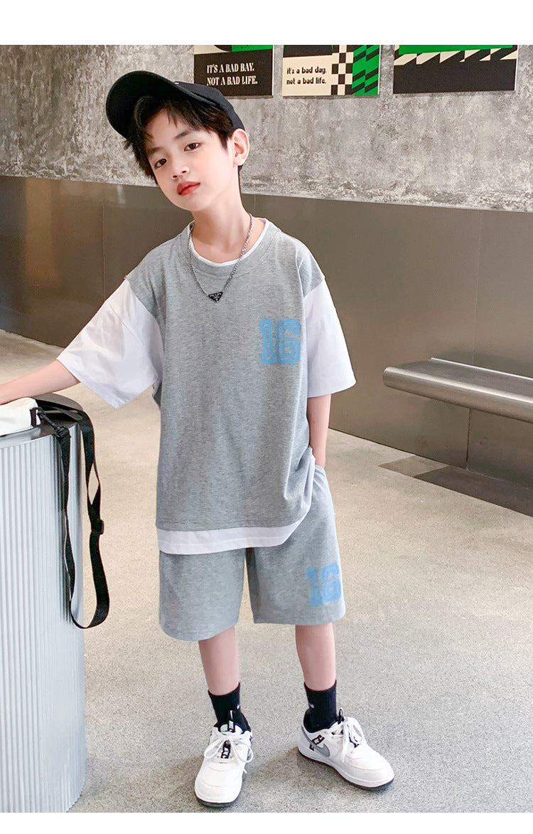 Boys Printed T-shirt With Shorts