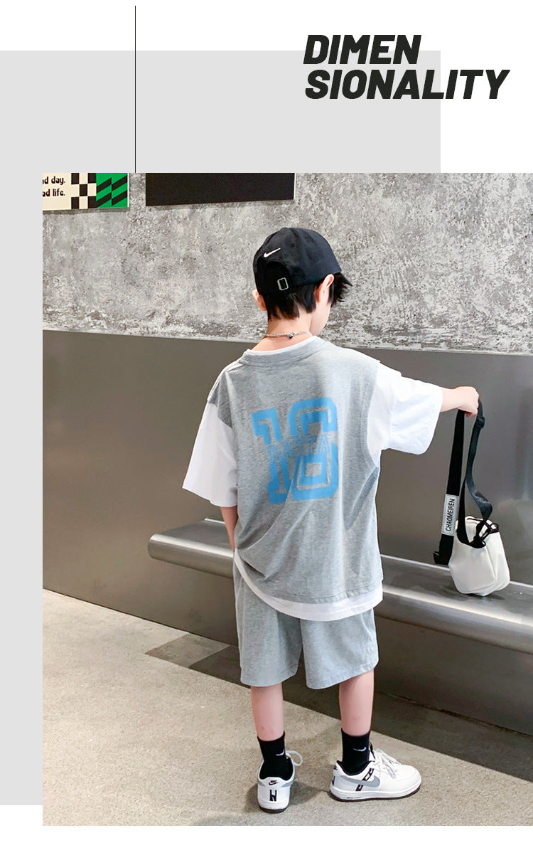Boys Printed T-shirt With Shorts