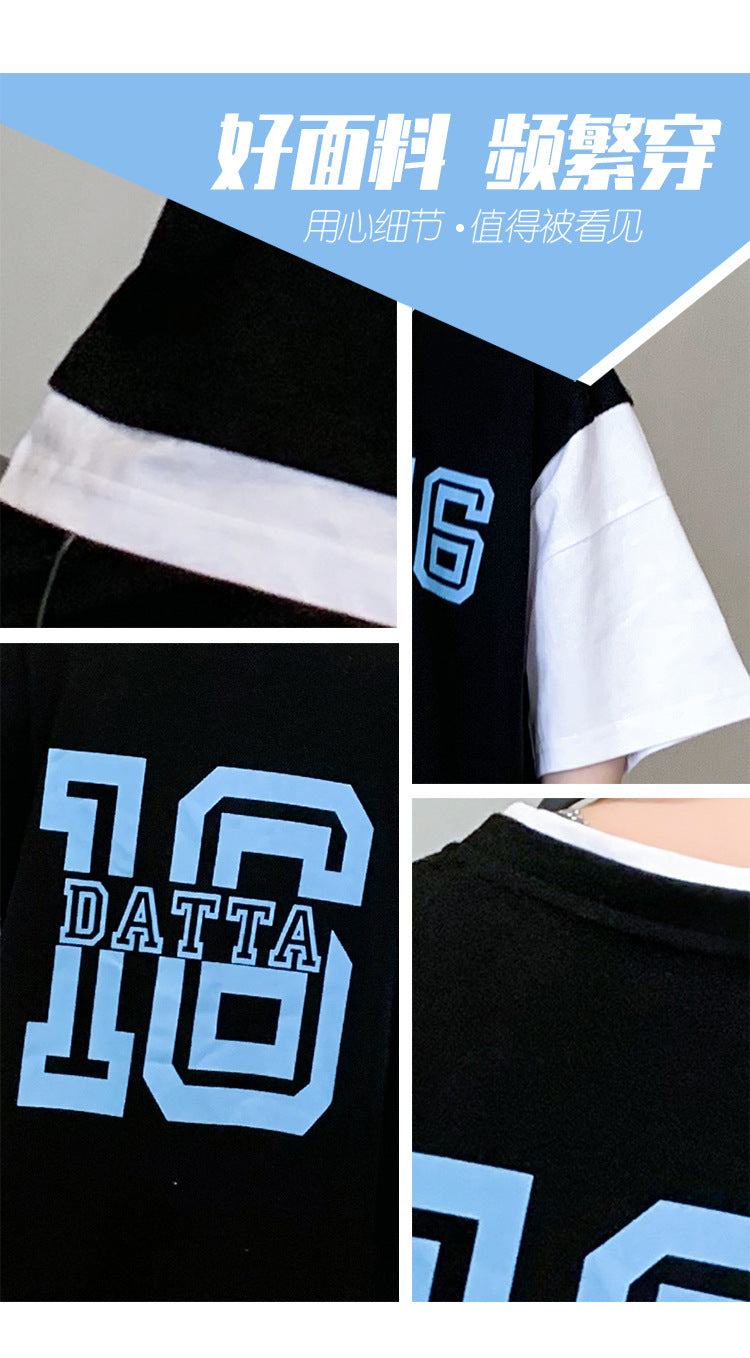 Boys Round Neck Short Sleeves T-shirt With Shorts