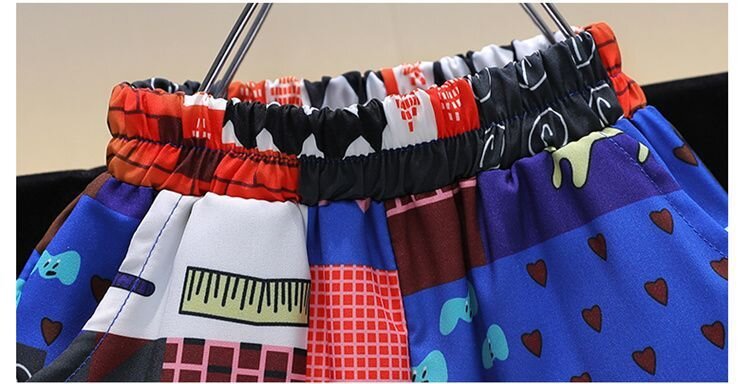 Boys Shirt Collar Short Sleeves Printed T-shirt with Shorts