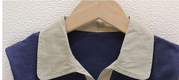 Boys Navy Blue & Beige Colourblocked T Shirt with Shorts