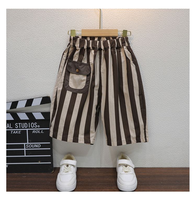 Boys Polo Collar Short Sleeves T-shirt With Shorts