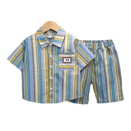 Boys Striped Shirt With Shorts