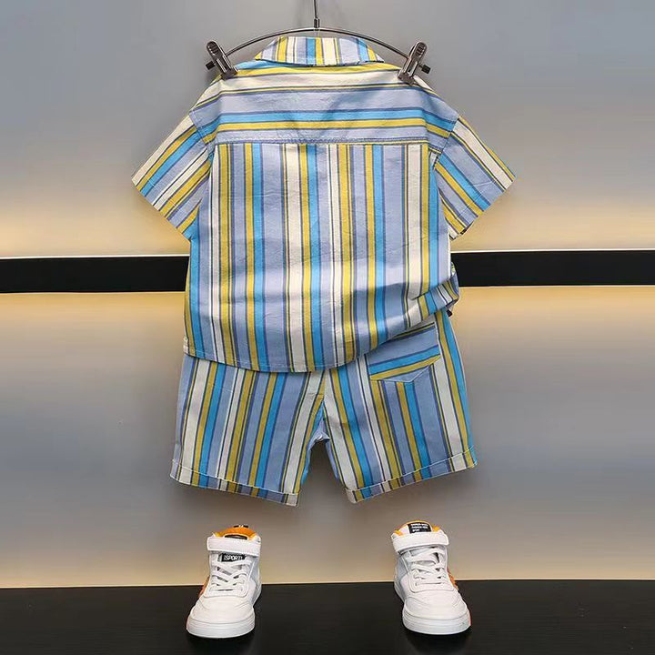 Boys Striped Shirt With Shorts