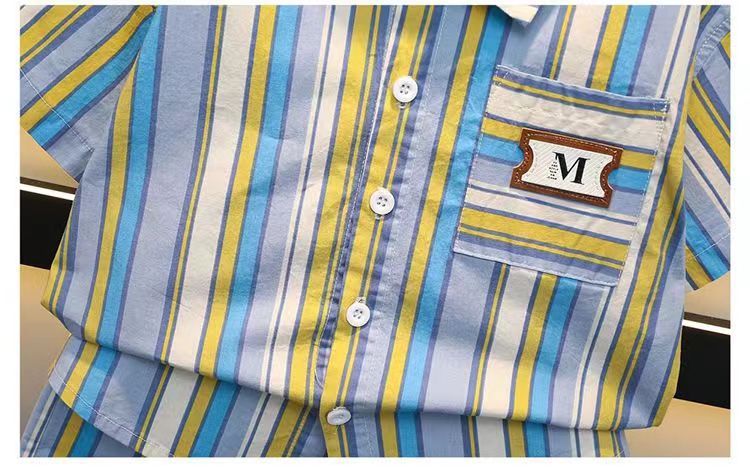Boys Striped Shirt With Shorts
