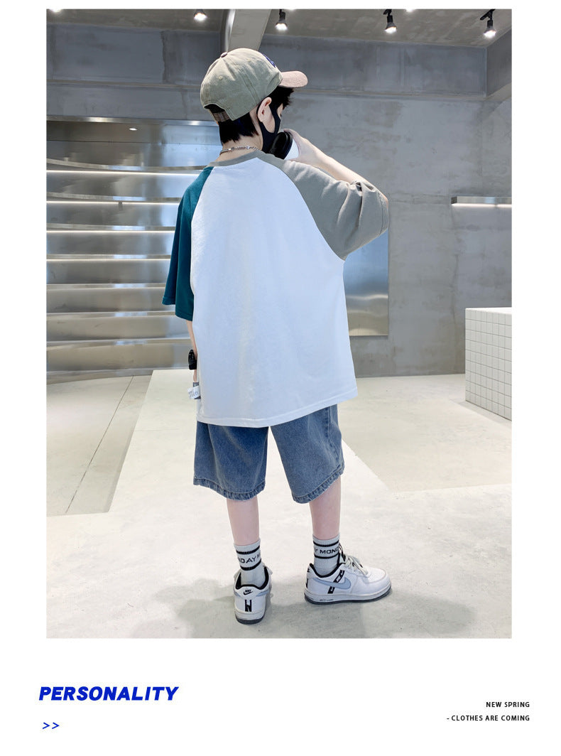 Boys Colourblocked Top with Short