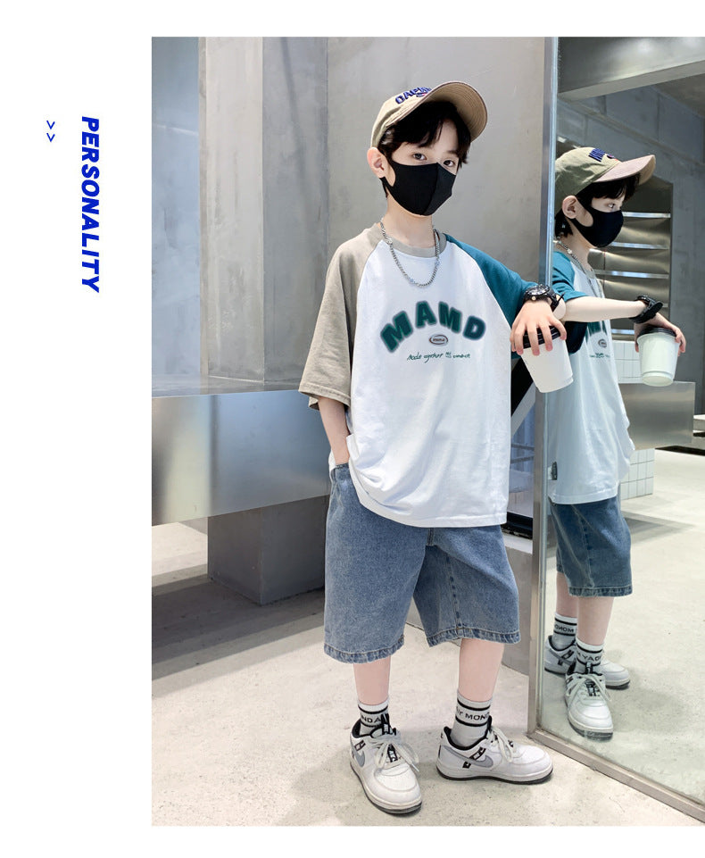 Boys Colourblocked Top with Short