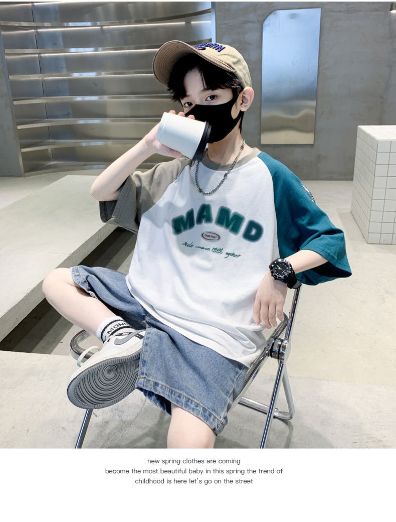Boys Colourblocked Top with Short